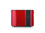 Grille pain severin at2217 , noir/inox laqué rouge, 800 w, double fente