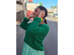 Pull maille vert 974,île de la Réunion