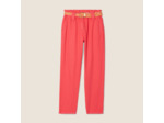 Pantalon carotte ceinturé