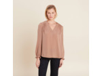 Blouse manches longues satin