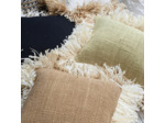 Taies décorative Balinaise en coton à franges de raphia