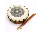 Tambour Chamanique Mandala avec une Baguette - 20cm
