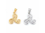 Pendentif triskell en acier inoxydable