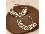 Boucles d'oreilles ronde léopard 974,île de la Réunion