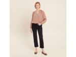 Blouse manches longues satin