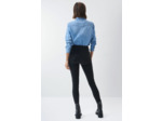 Jegging à taille haute en denim noir