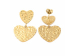 Clou d'oreille 2 pièces coeurs