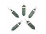 Pendentif rubis zoisite pointus à double terminaison