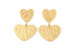 Clou d'oreille 2 pièces coeurs
