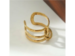 Bague Ajustable Node - Dorée