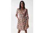 Robe imprimée avec encolure cache-c?ur