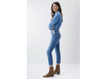 Jean Push In Secret Glamour cropped slim avec mélange de tweed