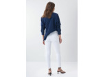 Jeans Secret Glamour Push In cropped en toile de couleur