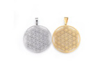 Pendentif fleur de vie acier inoxydable