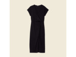 Robe midi droite drapée