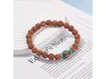 Bracelet Rudrashka  et perle indonésienne 8mm