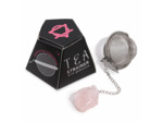 Infuseur Boule à Thé avec Pierres Précieuses - Quartz Rose - Amour et Réconciliation