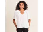 Blouse manches courtes fluide