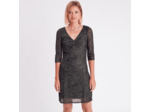 Robe droite manches 3/4
