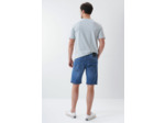 Short en knit denim avec intérieur camouflage