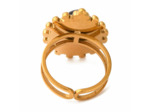Bague Oeil de tigre forme ovale à plateau