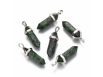 Pendentif rubis zoisite pointus à double terminaison