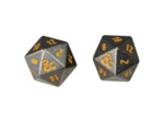 Set de 2 dés à 20 faces en métal Realmspace Dungeons & Dragons