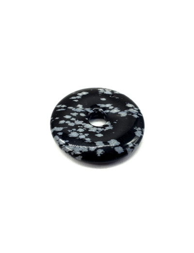 Donut Obsidienne Neige 3cm