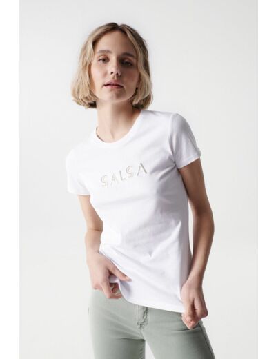 Pull blanc avec logo Salsa