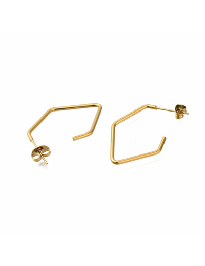 Clou d'oreille acier inoxydable hexagonale