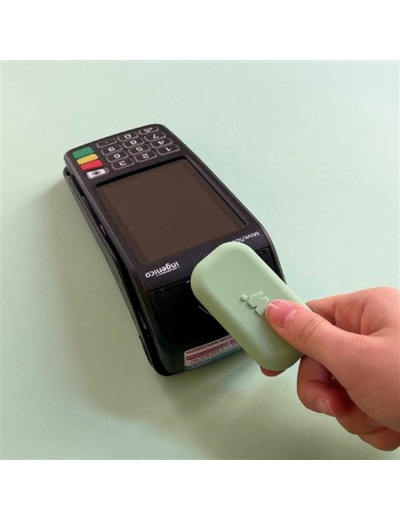 Porte monnaie sans contact vert anis