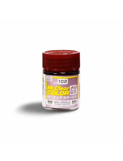 GUNZE GX-102 MR. CLEAR COLOR GX (18 ML) DEEP CLEAR RED