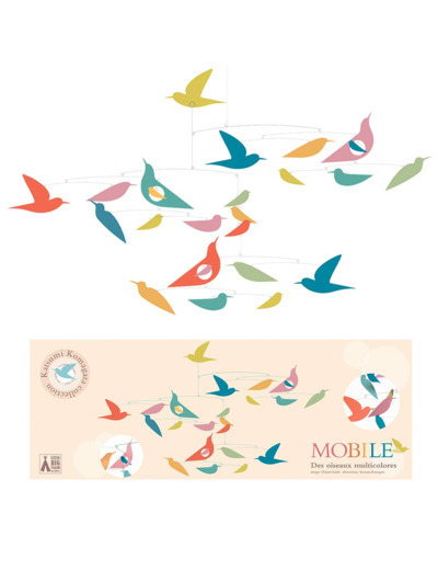 Mobile oiseaux multicolore Katsumi - DJECO - DD04375