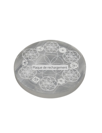 Disque plat selenite chakra