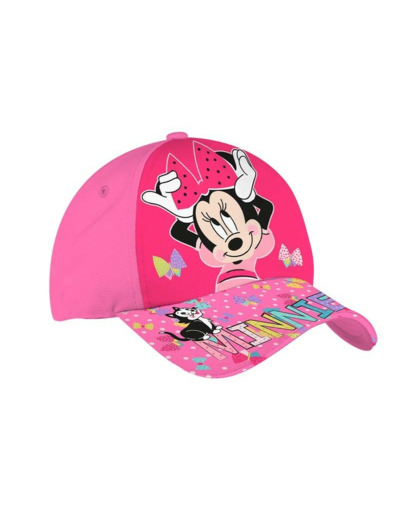 Casquette fille rose minnie