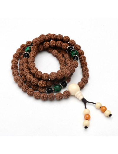 Collier ou bracelet mala en rudrashka