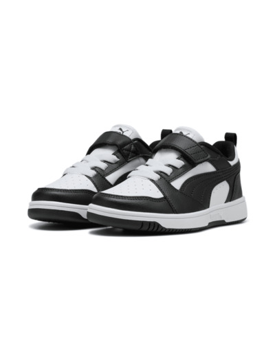 Basket junior garcon blanc noir puma