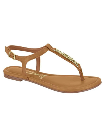 Sandale plate femme camel vizzano