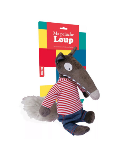 Peluche Loup habillé en Marinière - Auzou - AU03996