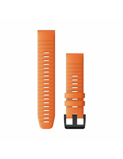 Bracelet de montre Garmin Quickfit 22 en silicone orange vif