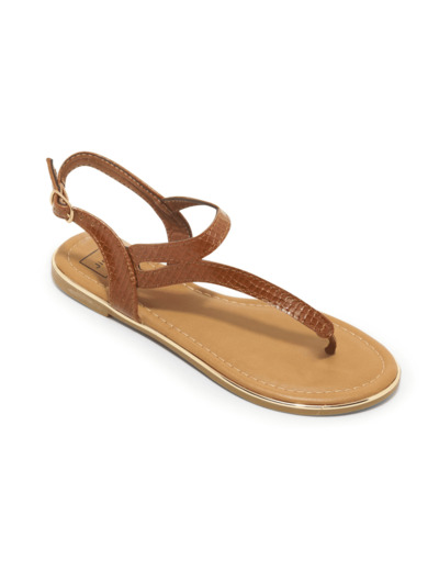 Sandale ouverte junior fille camel
