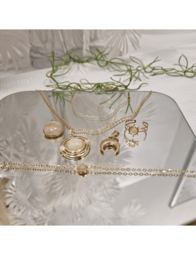 Parure cosmos - Quartz rose - amour de soi
