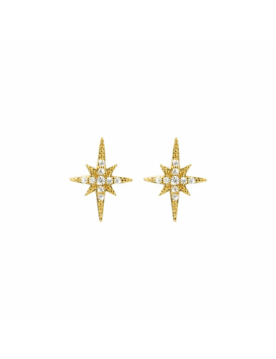 Boucles d'oreilles Mya Bay Diwali en métal doré et oxyde de zirconium