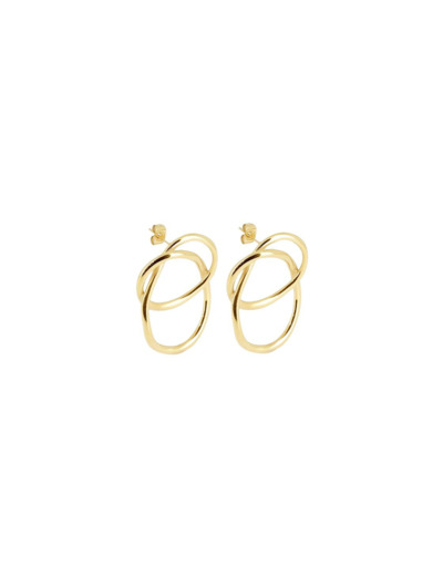 Boucle d'oreille Zag en acier doré