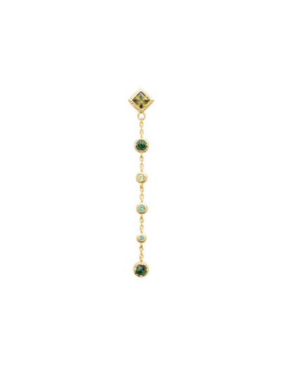 Boucles d'oreilles en plaqué or et oxydes de zirconium