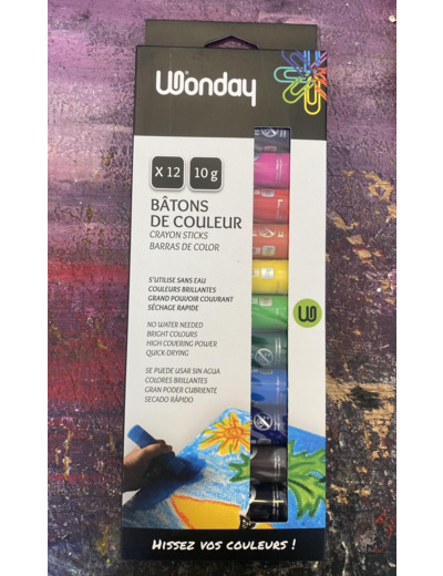 12 Bâtons de couleur