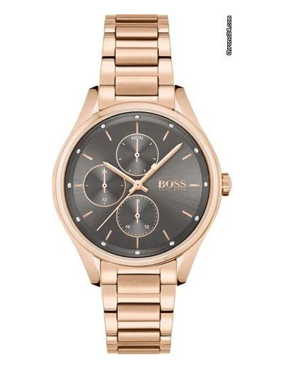 Boss montre femme Grand Course cadran gris t bracelet rode gold