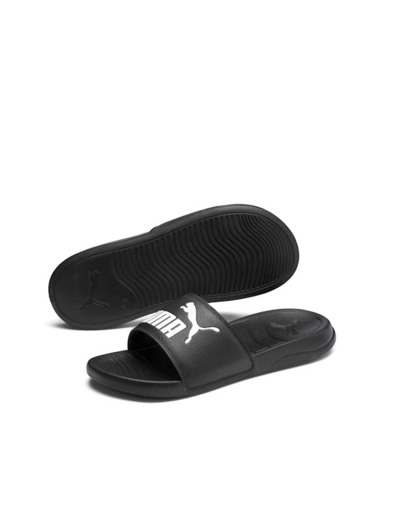 Claquettes noires puma homme pop cat