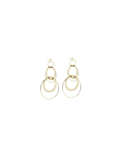 Boucles d'oreilles ZAG Helene en acier doré