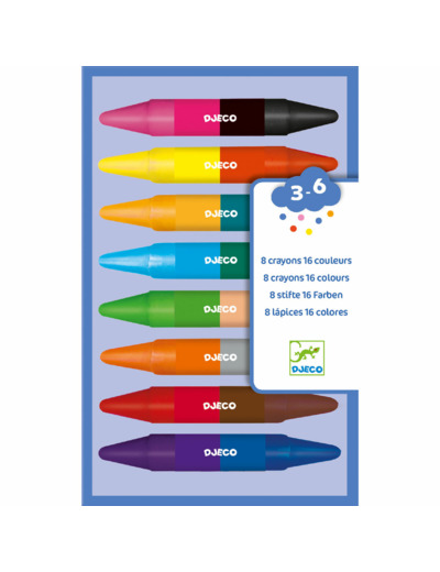 8 Crayons Doubles Côtés - DJ08874